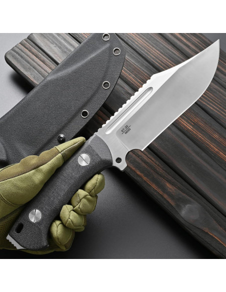 Cuchillo Fijo Sitivien ST20 Acero N690 8mm Mango G10 Plata Cuchillo Fijo Sitivien ST20 Acero N690 8mm Mango G10 Plata
