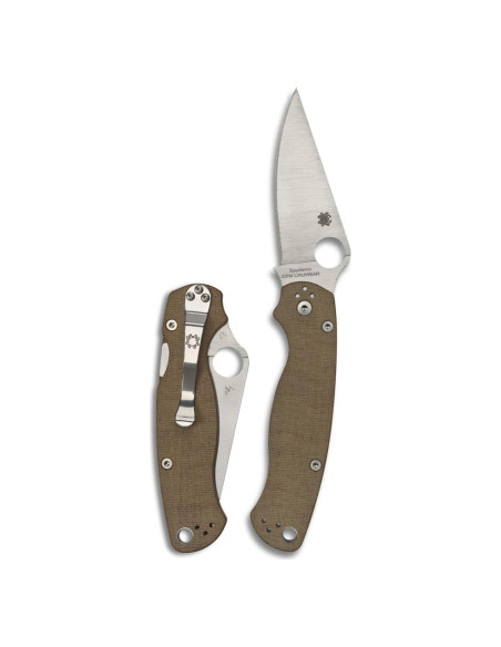 Cuchillo Spyderco Para Military 2 CPM Cru-Wear 8.81 cm Micarta Cuchillo Spyderco Para Military 2 CPM Cru-Wear 8.81 cm Micarta