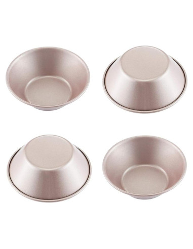 Molde para Mini Tartas CHEFMADE 4Pcs 7.6cm Acero Carbono