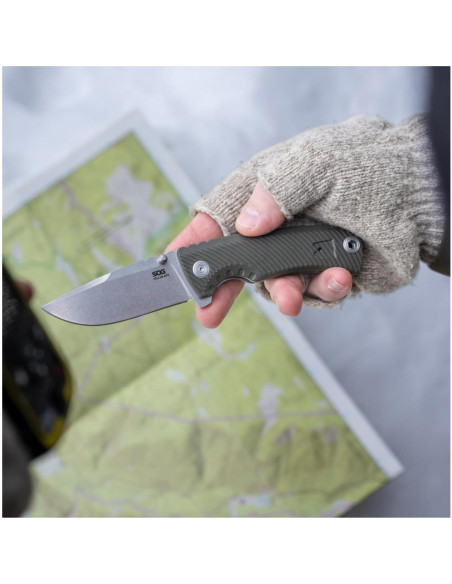 Cuchillo Plegable SOG Tellus ATK Acero Inoxidable 18.8 cm Cuchillo Plegable SOG Tellus ATK Acero Inoxidable 18.8 cm