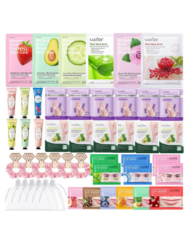 Set de Spa Completo SADOER 48 Piezas para Cuidado de Piel