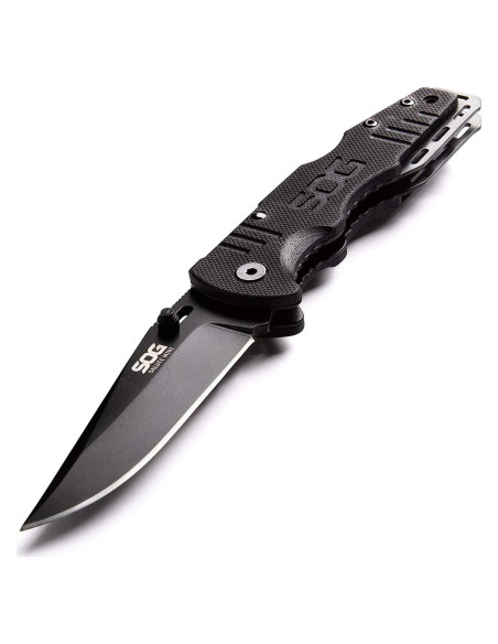 Cuchillo Plegable SOG Salute Mini Negro 3.1" Acero Inoxidable Cuchillo Plegable SOG Salute Mini Negro 3.1" Acero Inoxidable