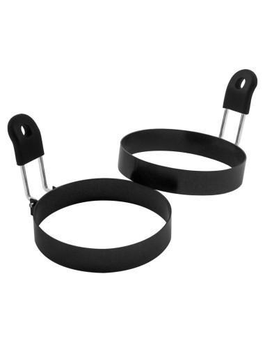 COTEY Set de 2 Anillos para Huevos de Acero Inoxidable