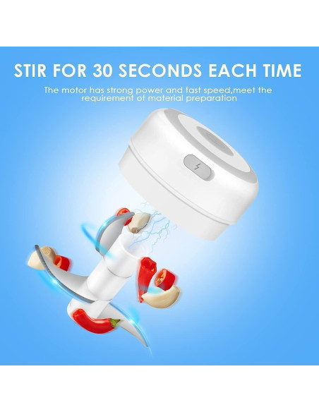 Mini Picadora Eléctrica NelMist 300ml Portátil USB Blanca Mini Picadora Eléctrica NelMist 300ml Portátil USB Blanca