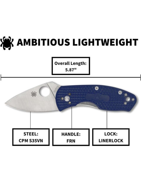 Cuchillo de bolsillo Spyderco Ambitious Lightweight 14.92 cm Cuchillo de bolsillo Spyderco Ambitious Lightweight 14.92 cm