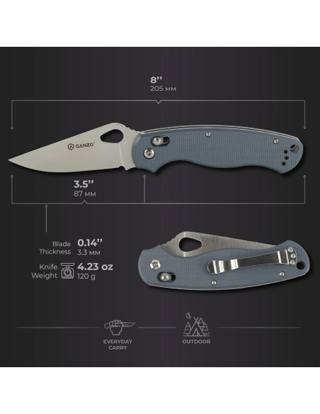 Cuchillo Plegable Ganzo Firebird G729-GY Acero Inoxidable 440C Cuchillo Plegable Ganzo Firebird G729-GY Acero Inoxidable 440C