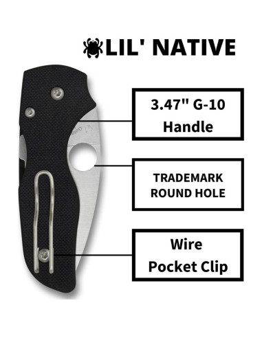 Cuchillo Spyderco Lil' Native G-10 6.15 cm Acero S30V