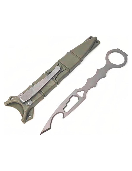 Cuchillo EDC Geegift FX-0223S con Funda y Abrebotellas Cuchillo EDC Geegift FX-0223S con Funda y Abrebotellas