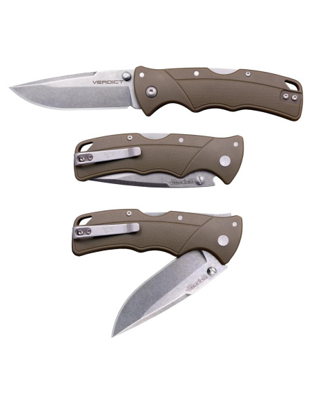 Cuchillo Plegable Cold Steel Verdict 3" Punta de Lanza Acero 4116SS Cuchillo Plegable Cold Steel Verdict 3" Punta de Lanza Acero 4116SS