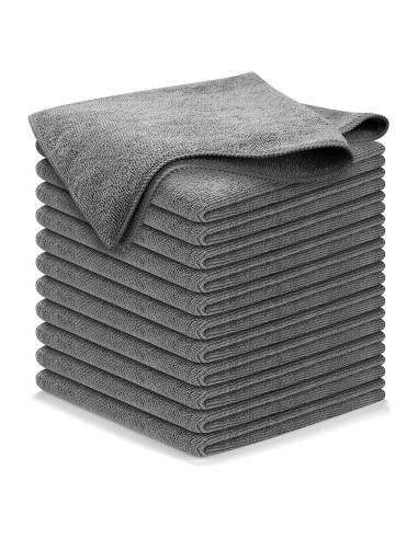 Paño de Microfibra USANOOKS Gris - 12 Pcs - 30x30 cm