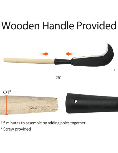 Machete de Jardín LLARGUEST 66 cm Acero Frío Mango Madera