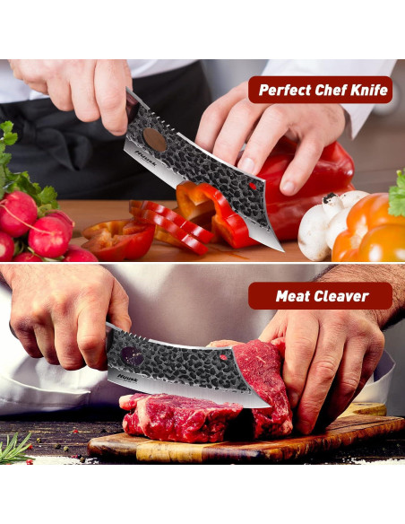 Cuchillo de Carnicero Huusk 16 cm Forjado a Mano con Mango de Roble Cuchillo de Carnicero Huusk 16 cm Forjado a Mano con Mango de Roble