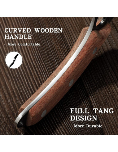Cuchillo Huusk Forjado a Mano 12.7 cm Negro Titanio
