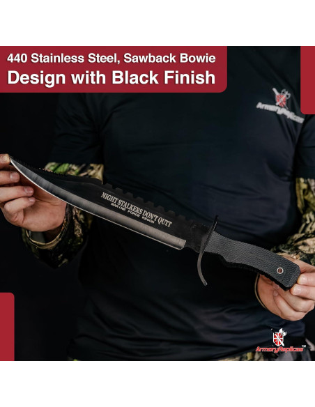 Cuchillo Deportivo Sawback Nocturno Armory Replicas 30.99 cm Cuchillo Deportivo Sawback Nocturno Armory Replicas 30.99 cm