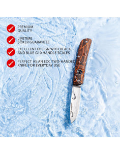 Cuchillo Plegable EDC BKER PLUS Naranja G10 16.3 cm 2