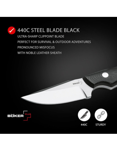 Cuchillo Bowie Gigante Boker 02MB565 Acero Inoxidable 21 cm