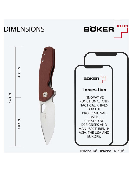 Cuchillo de Bolsillo BKER PLUS Little Friend G10 Rojo 18.8cm Cuchillo de Bolsillo BKER PLUS Little Friend G10 Rojo 18.8cm