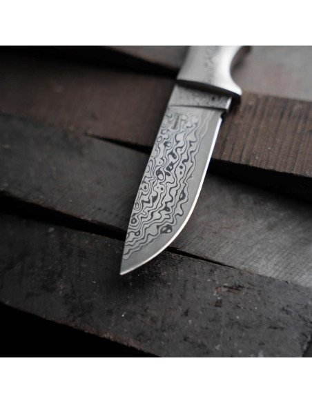 Cuchillo de Caza BKER PLUS M-One Damasco 19.5 cm con Funda Cuchillo de Caza BKER PLUS M-One Damasco 19.5 cm con Funda