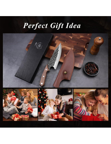 Cuchillo Huusk Vikingo Forjado a Mano 17.5 cm para Carne