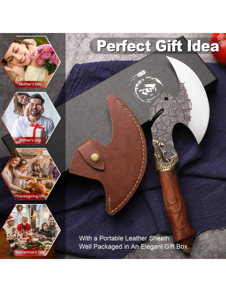 Cuchillo Cleaver ROCOCO 15.7 cm Acero Alto Carbono Mango Nogal Cuchillo Cleaver ROCOCO 15.7 cm Acero Alto Carbono Mango Nogal