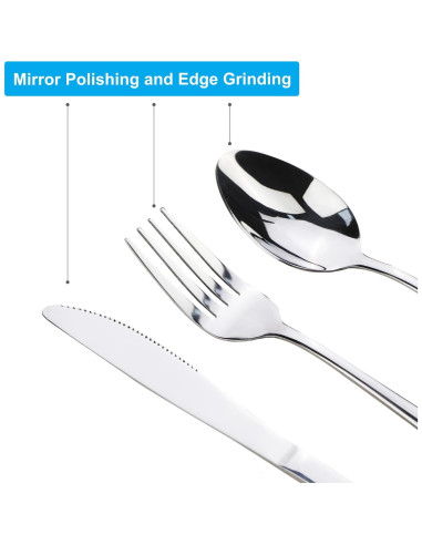 Juego de Utensilios de Viaje 4PCS Acero Inoxidable Lengnoyp