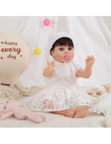 Muñeca Reborn Kdudgso Lucy 22" Realista con Kit de Alimentación