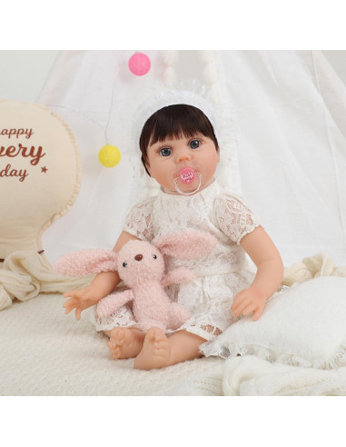 Muñeca Reborn Kdudgso Lucy 22" Realista con Kit de Alimentación