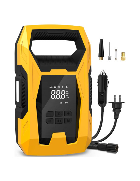 Compresor de Aire Portátil CARSUN T2221-Y 110V/12V Doble Alimentación Compresor de Aire Portátil CARSUN T2221-Y 110V/12V Doble Alimentación