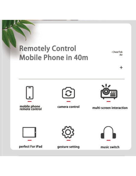 Control Remoto Inalámbrico CheerTok Air para Smartphones y Tablets Control Remoto Inalámbrico CheerTok Air para Smartphones y Tablets
