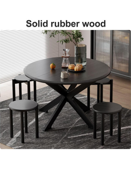 Juego de 4 Taburetes Apilables de Madera AnywaysWood Negro Juego de 4 Taburetes Apilables de Madera AnywaysWood Negro