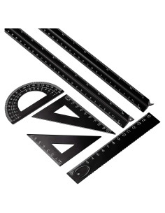 Juego de Reglas Triangulares de Aluminio 30 cm Leinuosen