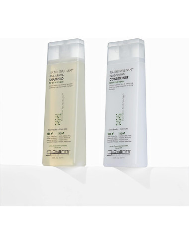 Champú Energizante GIOVANNI Árbol de Té 1L - Menta Eucalipto
