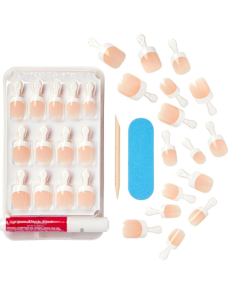 Kiss Uñas Falsas Manicura Francesa Real Short 28 Uñas Kiss Uñas Falsas Manicura Francesa Real Short 28 Uñas