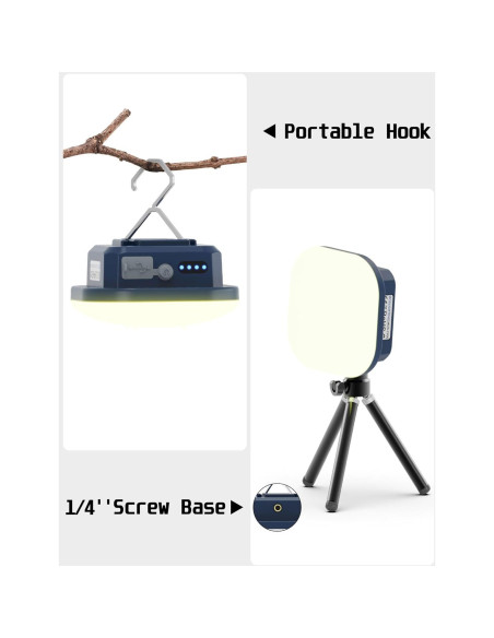 Luces de Camping Recargables MOSLIGHTING 800LM IP54 Azul Luces de Camping Recargables MOSLIGHTING 800LM IP54 Azul