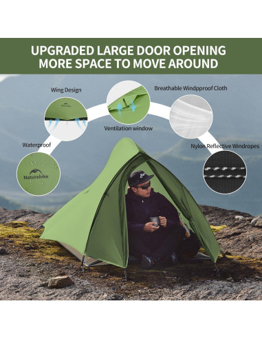 Carpa Naturehike Cloud-Up Pro 2 Personas Impermeable 4000mm