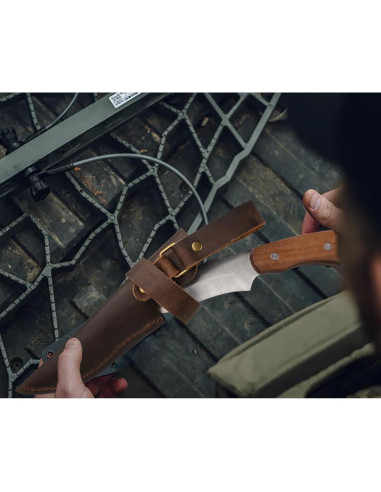 Cuchillo de Caza Esie Houzie 21.8cm Acero al Carbono Mango Madera