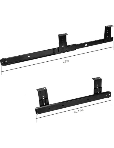 Rieles de Bandeja de Teclado KINJOEK 4 PCS 35,56 cm Negro