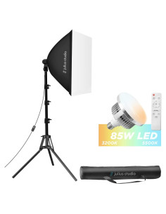 Kit de Iluminación LED Softbox Julius Studio 85W 50.8x71.1cm