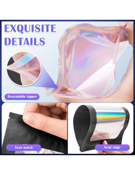 100 Bolsas Mylar Reutilizables Jetmore 6.1x9.9cm a Prueba de Olores 100 Bolsas Mylar Reutilizables Jetmore 6.1x9.9cm a Prueba de Olores