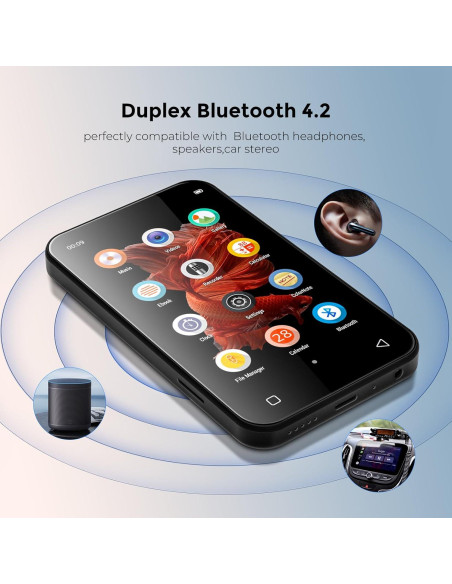 Reproductor MP3 Bluetooth TIMMKOO Q3E 72GB Pantalla Táctil 4" Reproductor MP3 Bluetooth TIMMKOO Q3E 72GB Pantalla Táctil 4"