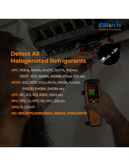 Detector de Fugas de Refrigerante Elitech ILD-100H - Sensor Diodo Calentado Detector de Fugas de Refrigerante Elitech ILD-100H - Sensor Diodo Calentado