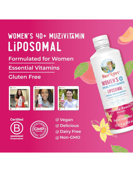 Multivitamina Liposomal MaryRuth para Mujeres 40+, 450 ml Multivitamina Liposomal MaryRuth para Mujeres 40+, 450 ml
