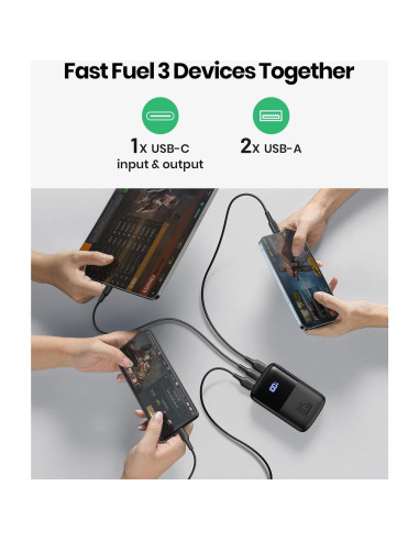 Cargador Portátil INIU 10000mAh 22.5W USB-C con Soporte