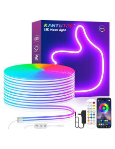 Tira de Luz LED Neón KANTUTOE 4.0m RGB Impermeable IP67