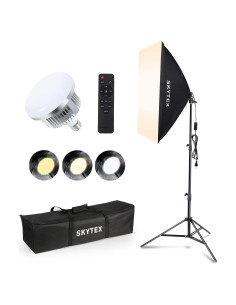 Kit de Iluminación Softbox Skytex 50x70cm 85W LED E27