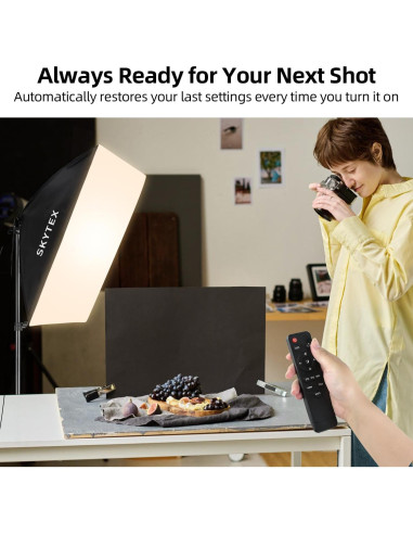 Kit de Iluminación Softbox Skytex 50x70cm 85W LED E27