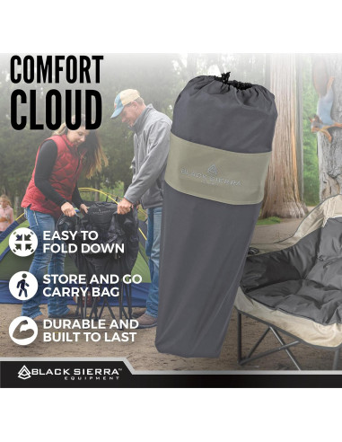 Silla de Camping Plegable Black Sierra Comfort Cloud XL - 181kg