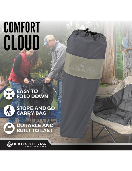 Silla de Camping Plegable Black Sierra Comfort Cloud XL - 181kg Silla de Camping Plegable Black Sierra Comfort Cloud XL - 181kg