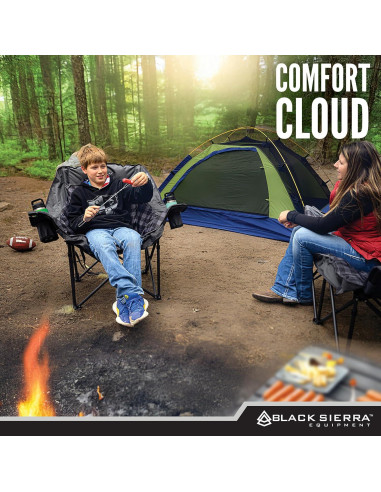 Silla de Camping Plegable Black Sierra Comfort Cloud XL - 181kg