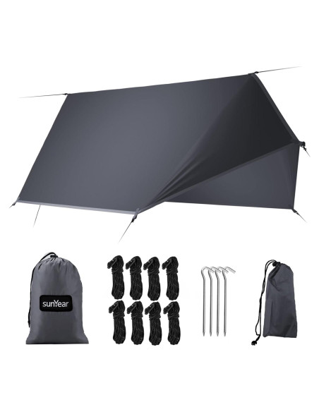 Lona de Lluvia Sunyear 3.05x2.92m para Hamaca - Impermeable Lona de Lluvia Sunyear 3.05x2.92m para Hamaca - Impermeable